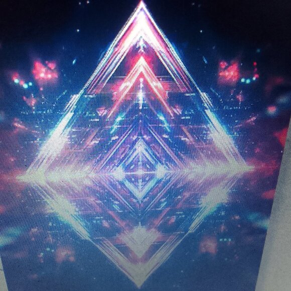 Canvas painting futuristic digital wall art masterpiece, framed, brand new